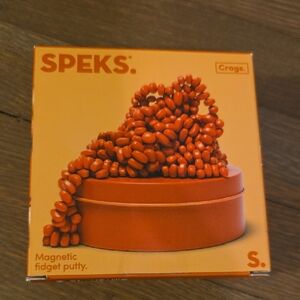 Speks Magnetic Fidget Putty in Coral- 500 Ferrite Stones- In Metal Tin